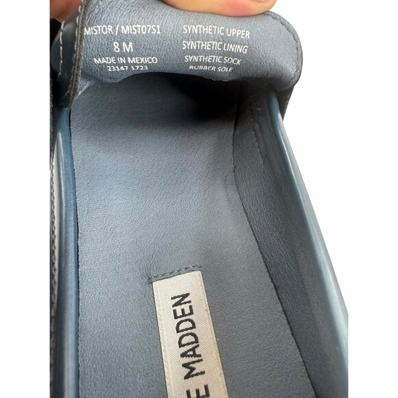 Steve Madden Women's  Blue Patent Horsebit Mistor Loafer Sz 8 - Picture 15 of 16